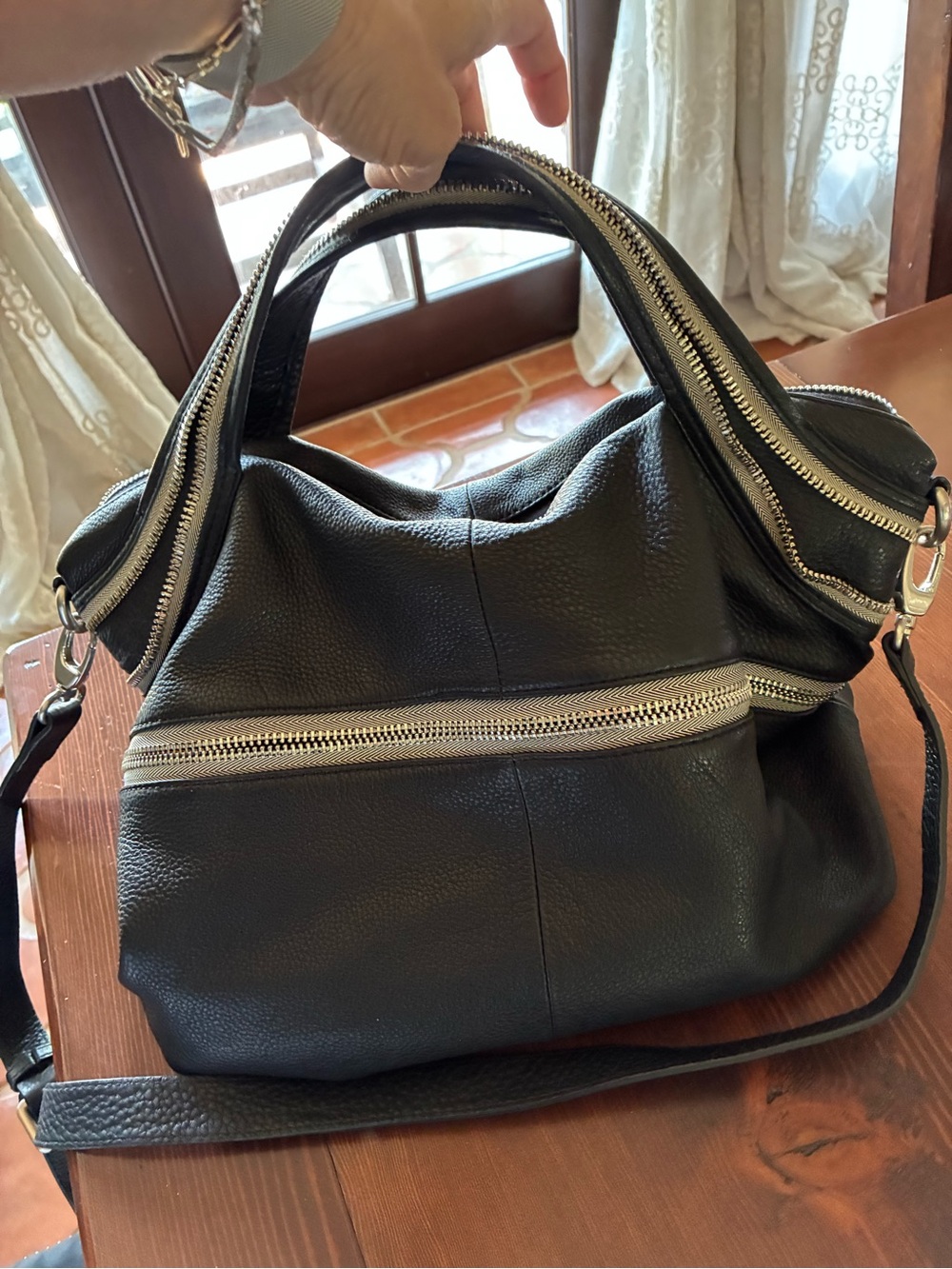 Black Leather Handbag